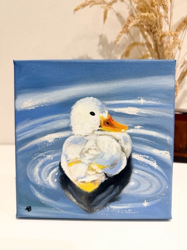 Quadro olio originale anatra - ,