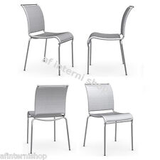 N. 6 SEDIE CUCINA AIR CALLIGARIS Connubia NET GRIGIO 