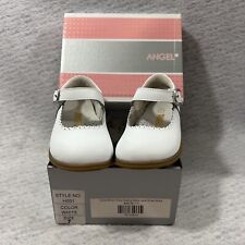 Scarpe angelo bambina bianche Chloe capesante Mary Jane Moxie taglia 7 bianche H501 pelle