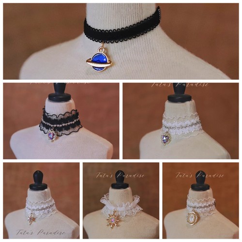 Collana pizzo pietre preziose