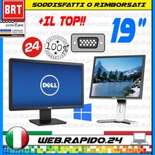 PC MONITOR SCHERMO LCD 19" 1366 X 768 16:9 4:3 DVI VGA DISPLAY DESKTOP OTTIMO 20