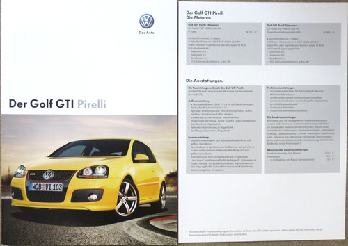 Brochure depliant golf v - vw,