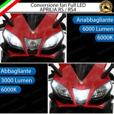 CONVERSIONE FARO LED APRILIA RS / RS4 50 125 ANABBAGLIANTE + ABBAGLIANTI 6000K