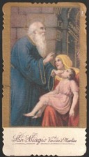 Santino fustellato San Biagio