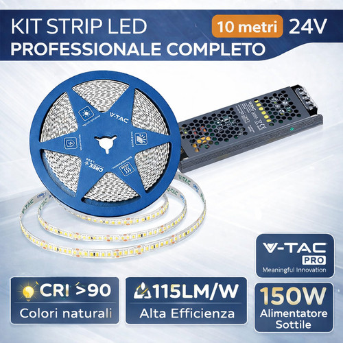 Kit strip led cree 10mt - kit, 24v