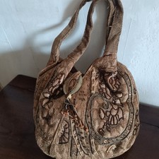 borsetta in stoffa e paillettes   originale e completa anni 60