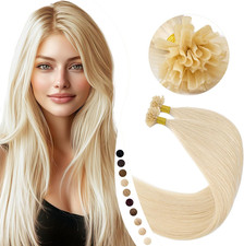 Extension Capelli Veri Cheratina 1 Grammo 50 Ciocche - 100% Remy Human Hair 40Cm