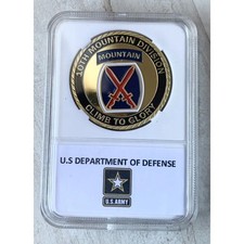 Moneta ESERCITO USA DIECI X FANTERIA 10° DIVISIONE MONTAGNA COMBATTIMENTO AVANTI
