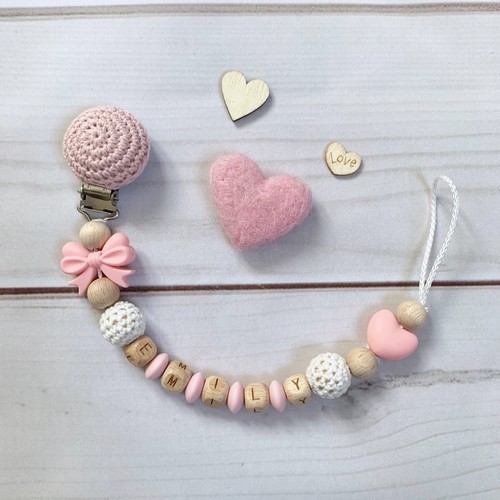 Nuckelkette bow pacifier chain - nuckelkette,