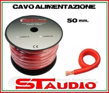 Cavo audio al metro Alimentazione 50 mm. filo da 50mm Rosso hi-fi car SPL + CCA