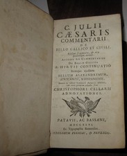 1746 CAESAR,  HIRTIUS, CELLARIUS Commentarii de bello Gallico e civili Remondini