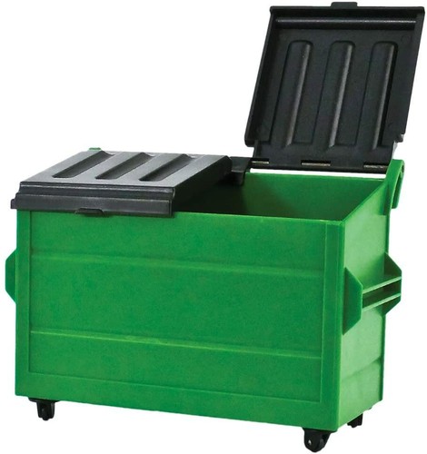 Cassonetto verde per - , action