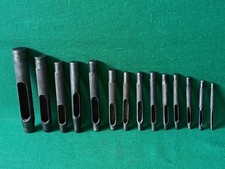 SET 14 FUSTELLE CALZOLAIO CIABATTINO CUOIO LAMIERE STOFFA PLASTICA VINTAGE. CJ59