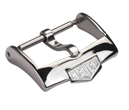 Heuer buckle steel - steel, 18mm