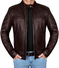 Giubbotto pelle uomo nero