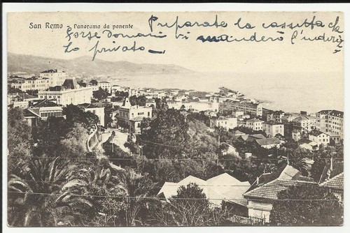 Cartolina antica san remo - cartolina,