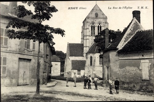 Cartolina angy oise rue - angy, de