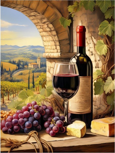 Piastrella murale tema vino - murale,