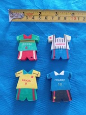 x4 GOMME GOMMINE da COLLEZIONE Vintage ERASER Anni '80 FOOTBALL SHIRT JUVENTUS !