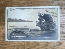 ART NOUVEAU CARTOLINA D'EPOCA