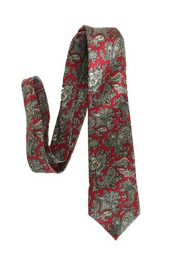 Cravatta collo paisley rosso