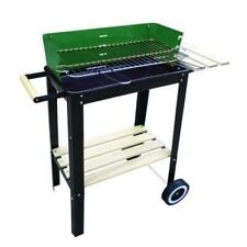 BARBECUE GRILL DA GIARDINO A CARBONE MIAMI CM50X26H68 MENSOLA IN LEGNO E RUOTE 