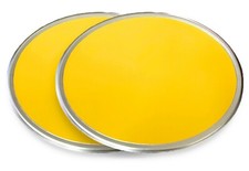 Kit N.2 Tabelle Portanumero in Alluminio Gialle Moto Epoca Cafe Enduro Scrambler