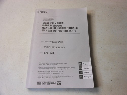 Yamaha psr e373 - psr-e373, psr-ew310