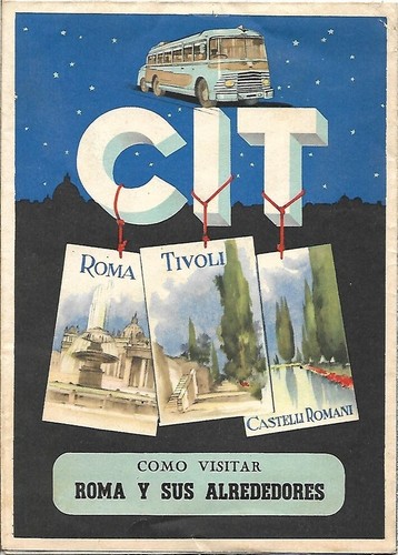 1951 cit bus tour mappa - 1951, roma