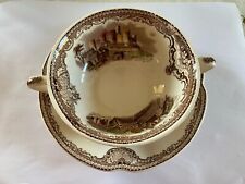Coppia Tazze Da Thè Vintage Con 2 Sotto tazza Johnson Bros Old Britain Castle