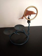 portacandele in ferro / due