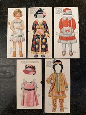 Antico set bambola di carta