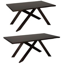 Tavolo ETNA In Legno Massello Noce Scuro