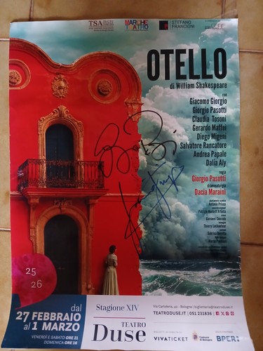 Locandina teatrale otello - teatrale, "otello"