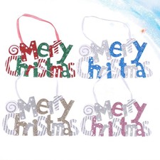  4pcs slitter letter conception suspendue pendentif signe signe accessoire