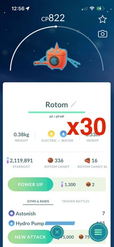 Pokemon wash rotom x30 - -,