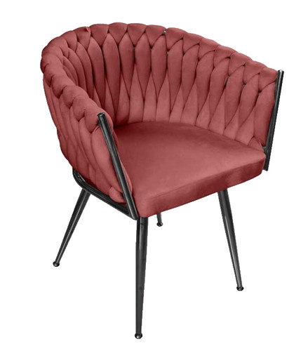 Poltrona rosa sedia velluto - poltrona,