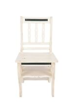 SEDIA SCALA SCALETTA TRASFORMABILE LEGNO MOGANO BIANCO mod.ELEGANCE