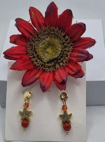 Piccoli orecchini rossi con - orecchini,