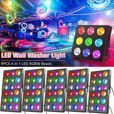 Luce di scena 150 W 9 LED RGBW COB DMX PAR Can luce DJ discoteca festa Halloween decorazione