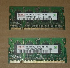 2x 1GB 2GB Memoria RAM Memoria
