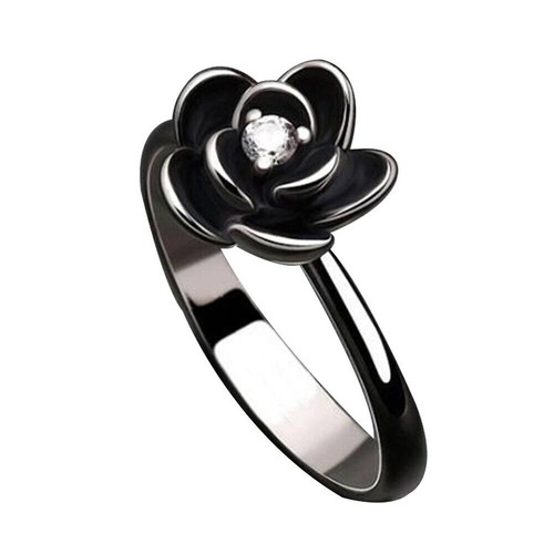 Anello rosa fiore zirconia - rosa, cz