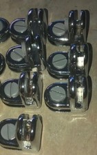 10 PZ CROMO 2 Vie Vetro Cubo Connettore Clip 3/16" Vetro Temperato Ripiano