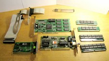 Stock informatica vintage, varie schede (scheda video e rete), memorie e cavi