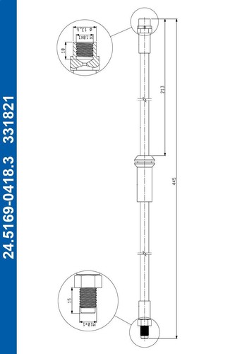 Tubo freno ate 5169 - freno, 24.5169-0418.3