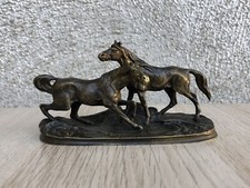 Scultura Vintage Francese -Cavalli- In Bronzo P.J.Méne