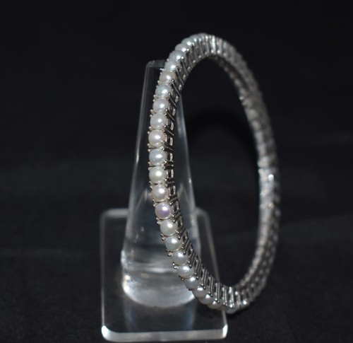 Perla bianca gemma 925 argento - bianca,