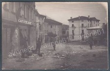VICENZA ARSIERO 01  ROVINE  BOMBARDAMENTI  NEGOZIO DI CARTOLINE BOMBARDATO