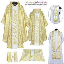 Vestito collare gotico oro