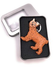 Portachiavi Legno Leopardo
